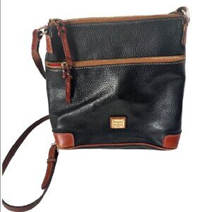 Dooney & Bourke Pebble Leather Crossbody Purse Bag - Black